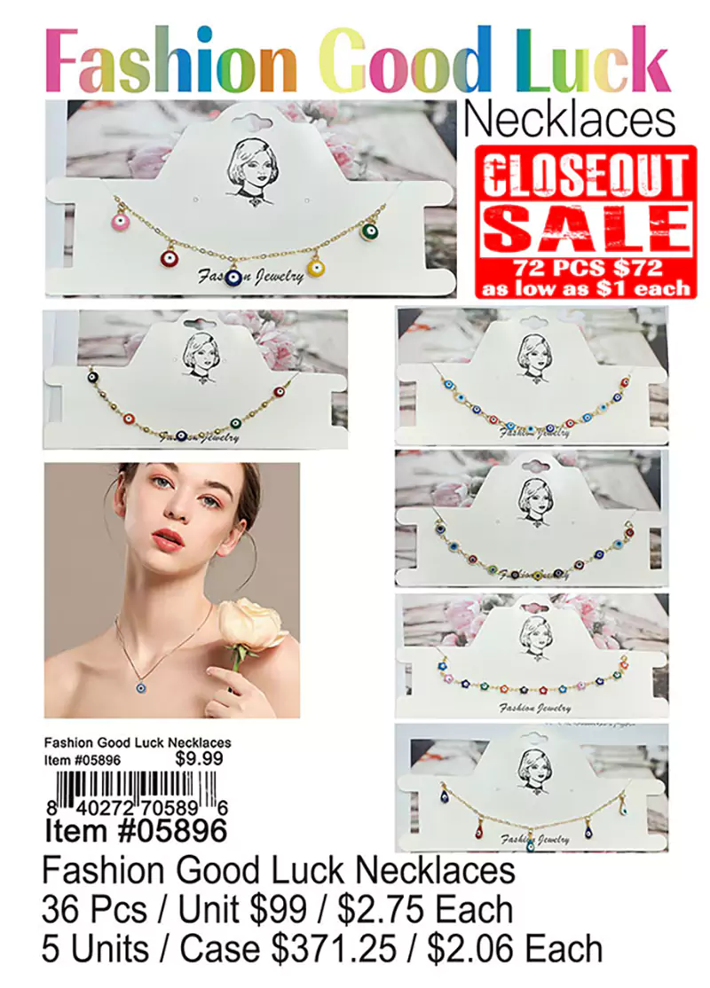 Fashion Good Luck Necklaces Closeout